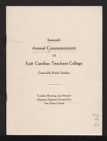 Program for the Sixteenth Annual Commencement of East Carolina Teachers College